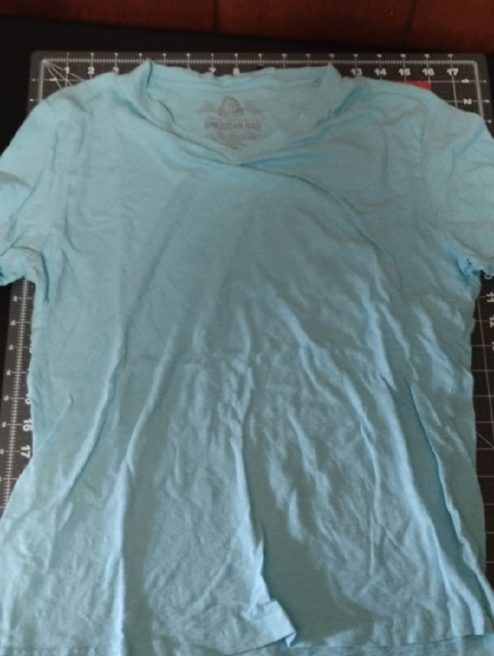 American Rag Pale Blue V‑Neck Tee